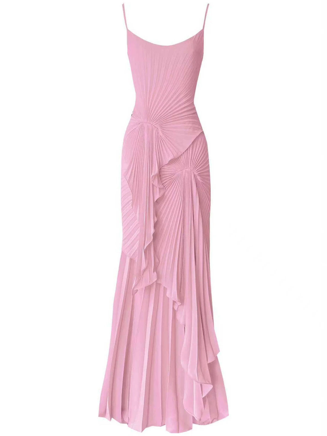 TWOTWINSTYLE Ruched Asymmetrical Hem Chic Camisole Dress