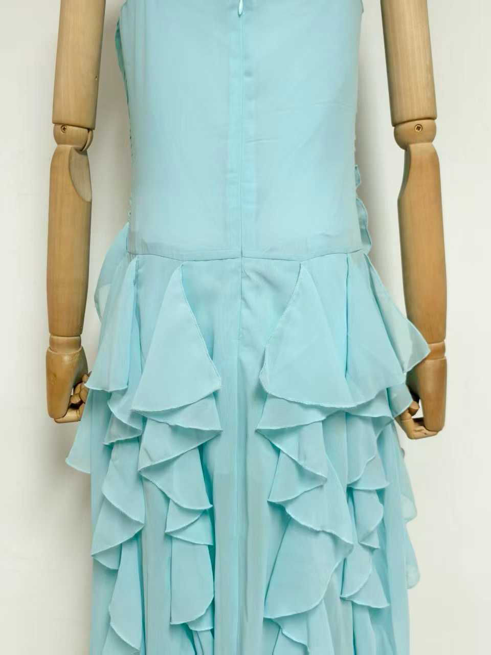 TWOTWINSTYLE Off Shoulder Patchwork Ruffles Designer Dress