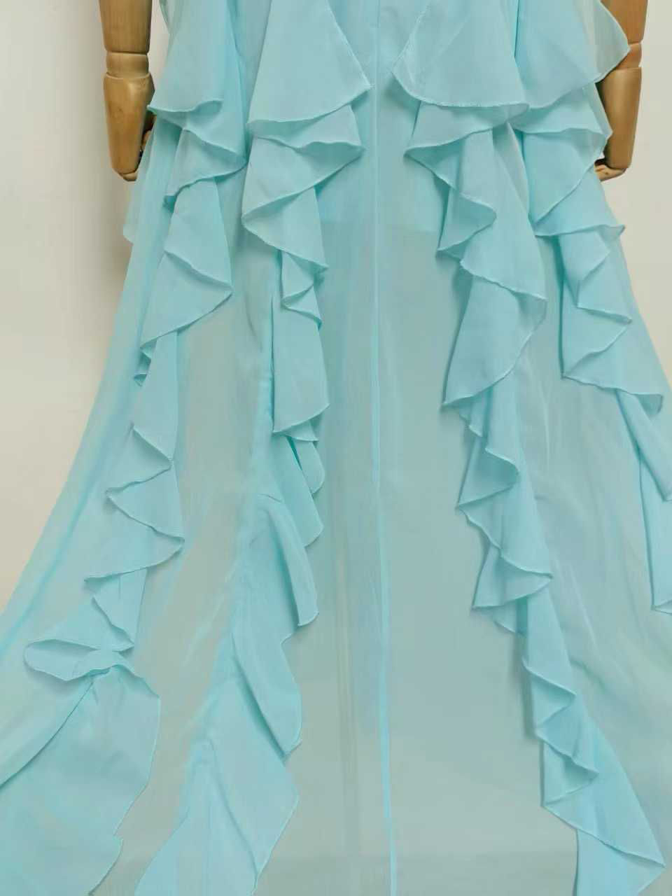 TWOTWINSTYLE Off Shoulder Patchwork Ruffles Designer Dress