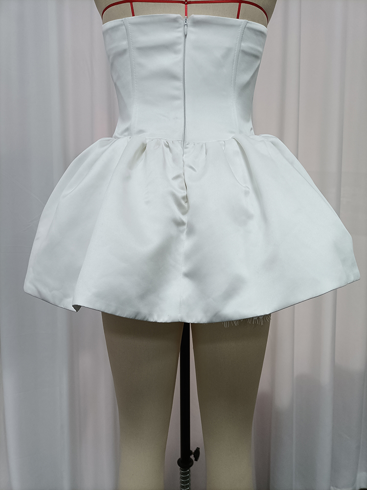 TWOTWINSTYLE Sleeveless Patchwork Lace Up Lace Trim Chic Dress