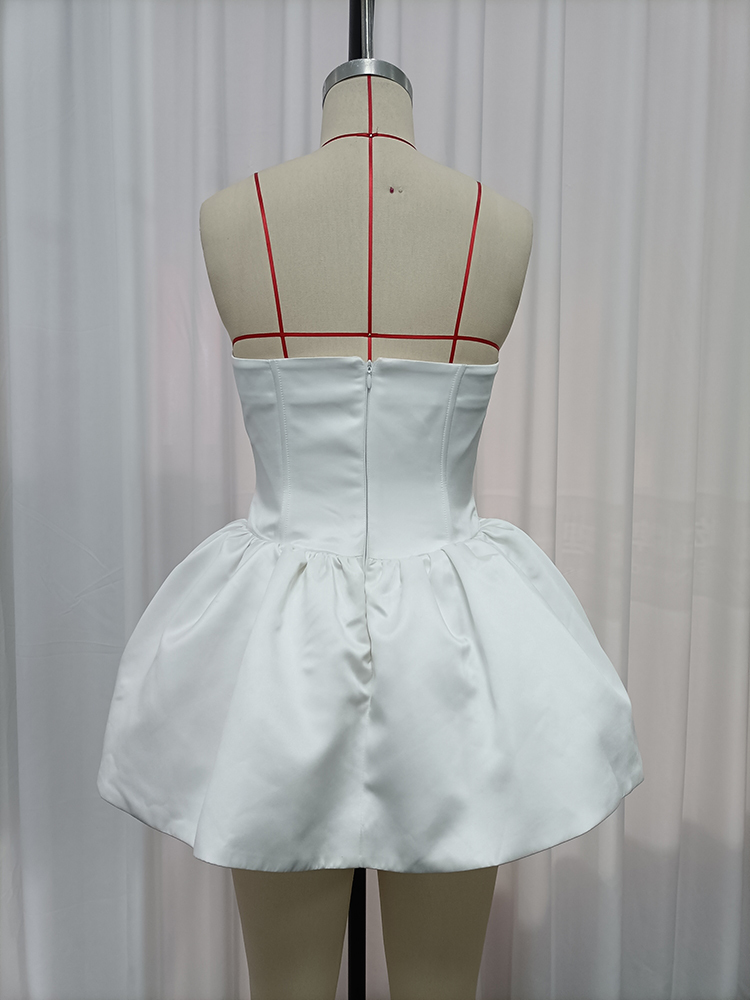 TWOTWINSTYLE Sleeveless Patchwork Lace Up Lace Trim Chic Dress