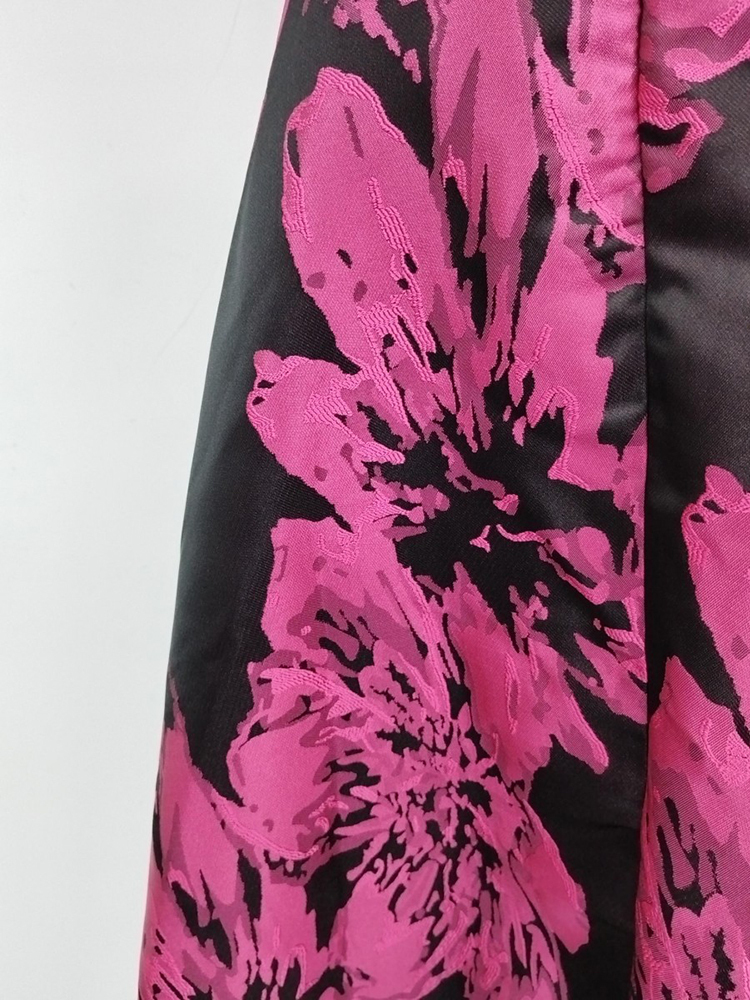 TWOTWINSTYLE Square Neckline Hit Color High Waist Fashion Dress
