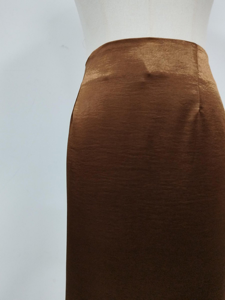 TWOTWINSTYLE Minimalist Spliced Lace Slimming Skirt