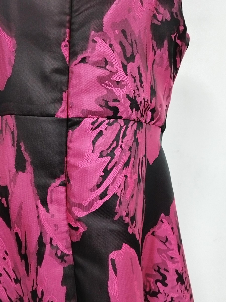 TWOTWINSTYLE Square Neckline Hit Color High Waist Fashion Dress