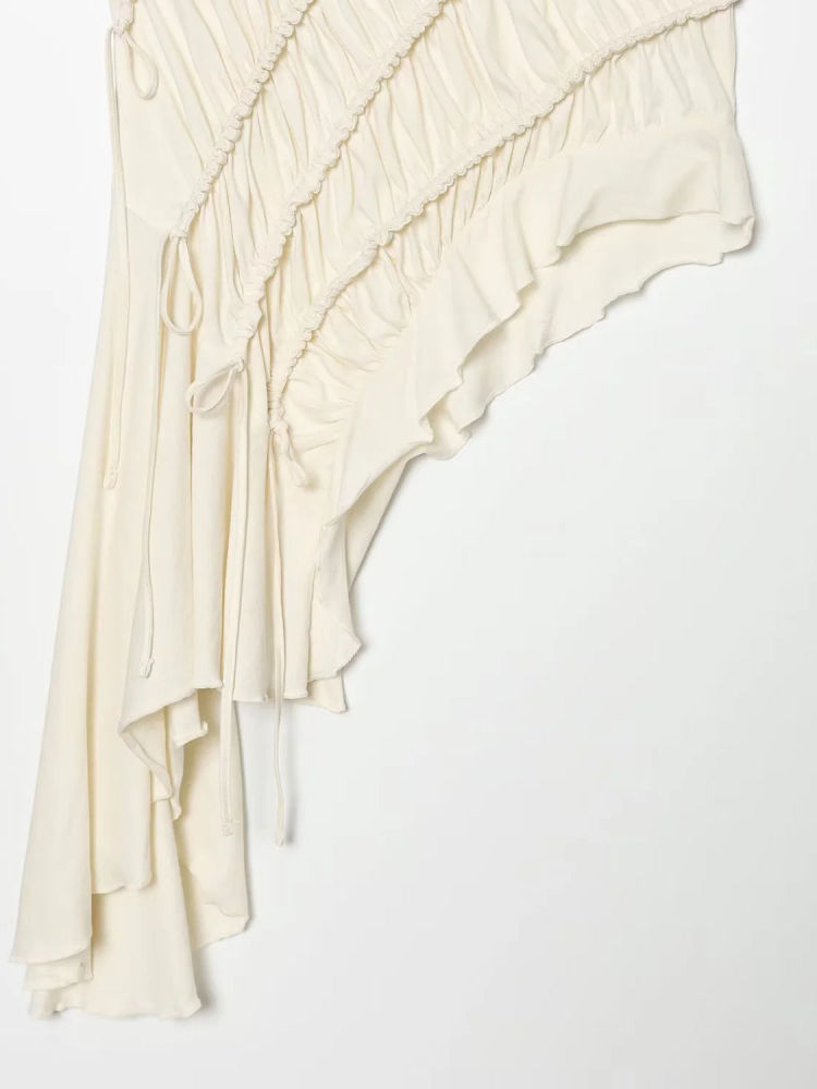 TWOTWINSTYLE Round Neck Sleeveles Irregular Hem Fashion Vest