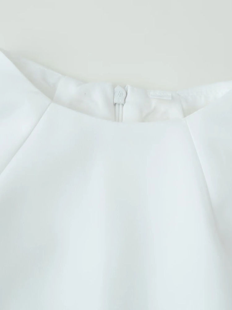 TWOTWINSTYLE Solid Stand Collar Shawl Sleeveles Tunic Skirt Fashion Set