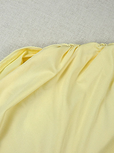 TWOTWINSTYLE Stand Collar Off One Shoulder High Waist Elegant Dress