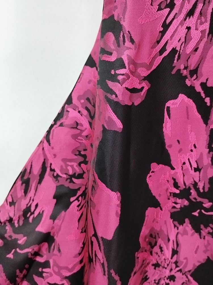TWOTWINSTYLE Square Neckline Hit Color High Waist Fashion Dress