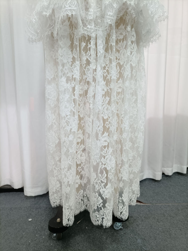 TWOTWINSTYLE Backless Patchwork Lace Tunic Elegant Dress