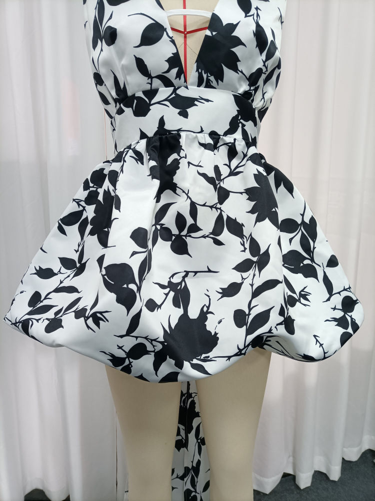 TWOTWINSTYLE Sleeveles Hit Color Asymmetrical Hem Design Dress