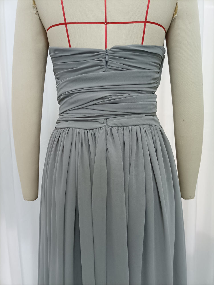 TWOTWINSTYLE Stand Collar Off Shoulder Hollow Out Ruched Vintage Dress