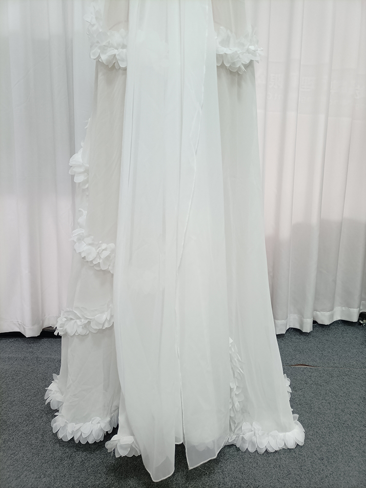 TWOTWINSTYLE Turtleneck Off Shoulder Spliced Flower Chiffon Maxi Dress