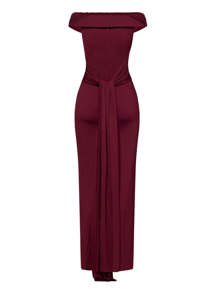 TWOTWINSTYLE Sleeveles Ruched High Waist Design Dress