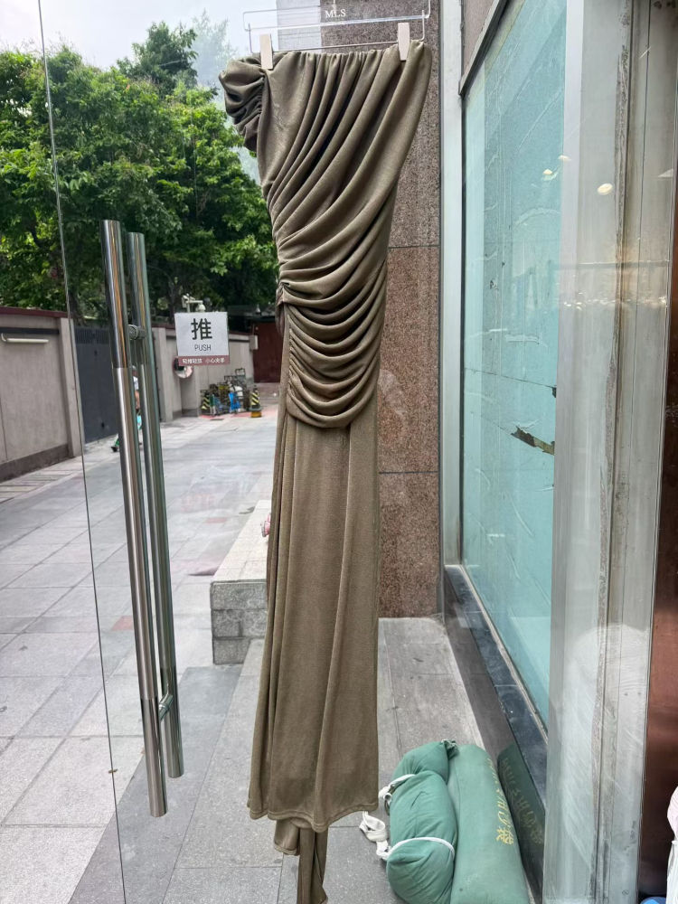 TWOTWINSTYLE Sleeveles Ruched High Waist Design Dress