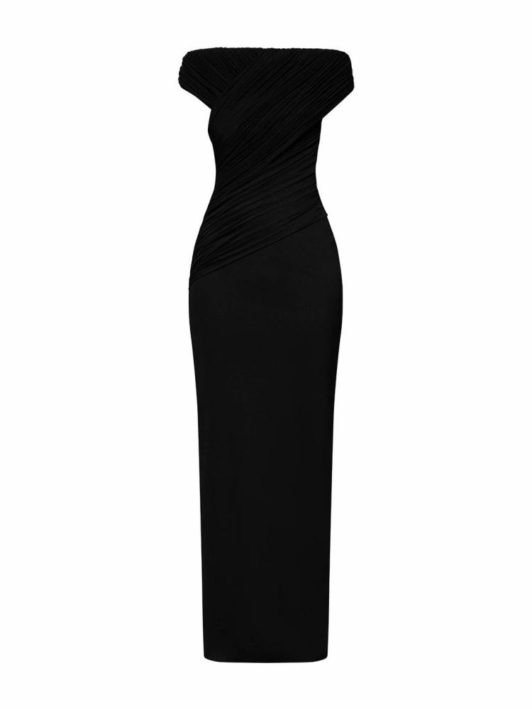 TWOTWINSTYLE Sleeveles Ruched High Waist Design Dress