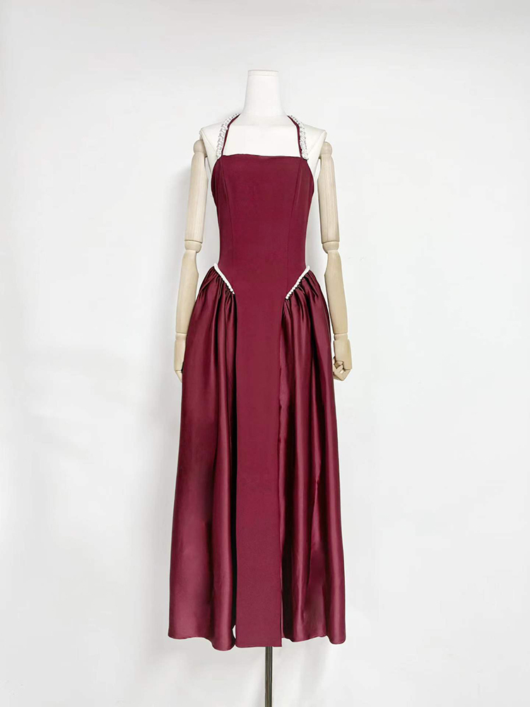 TWOTWINSTYLE Spliced Embroidered Flares Off Shoulder Tunic Elegant Dress