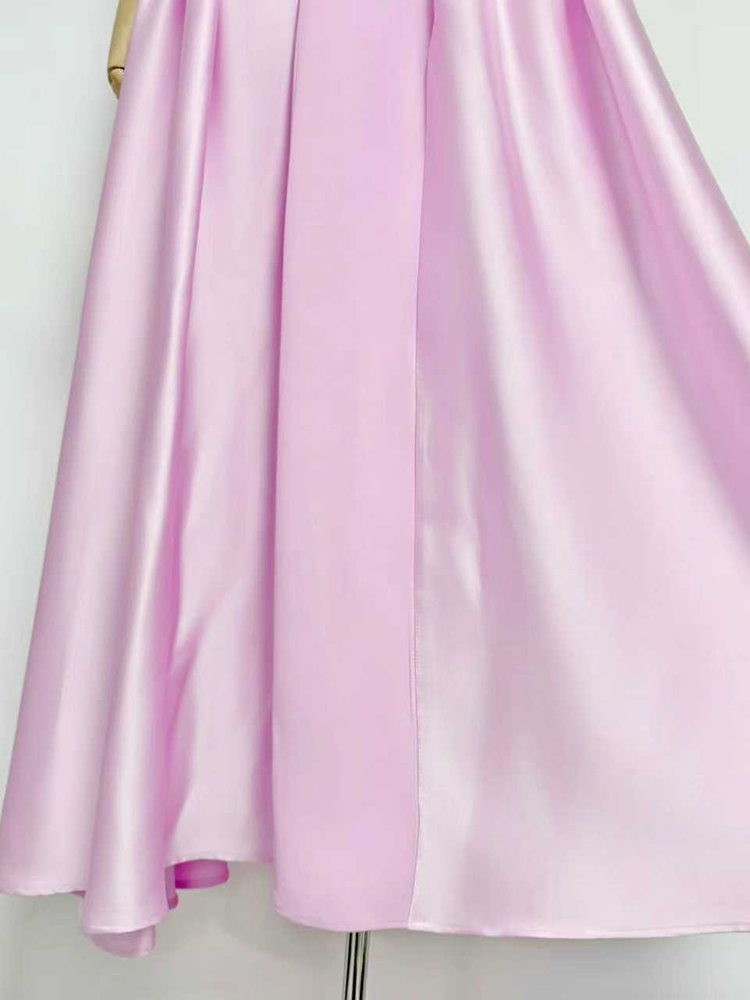 TWOTWINSTYLE Spliced Embroidered Flares Off Shoulder Tunic Elegant Dress
