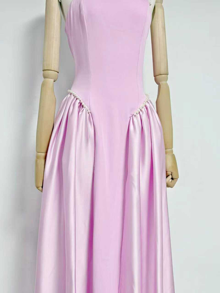 TWOTWINSTYLE Spliced Embroidered Flares Off Shoulder Tunic Elegant Dress