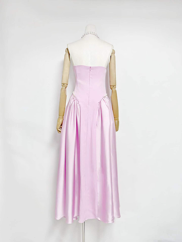 TWOTWINSTYLE Spliced Embroidered Flares Off Shoulder Tunic Elegant Dress