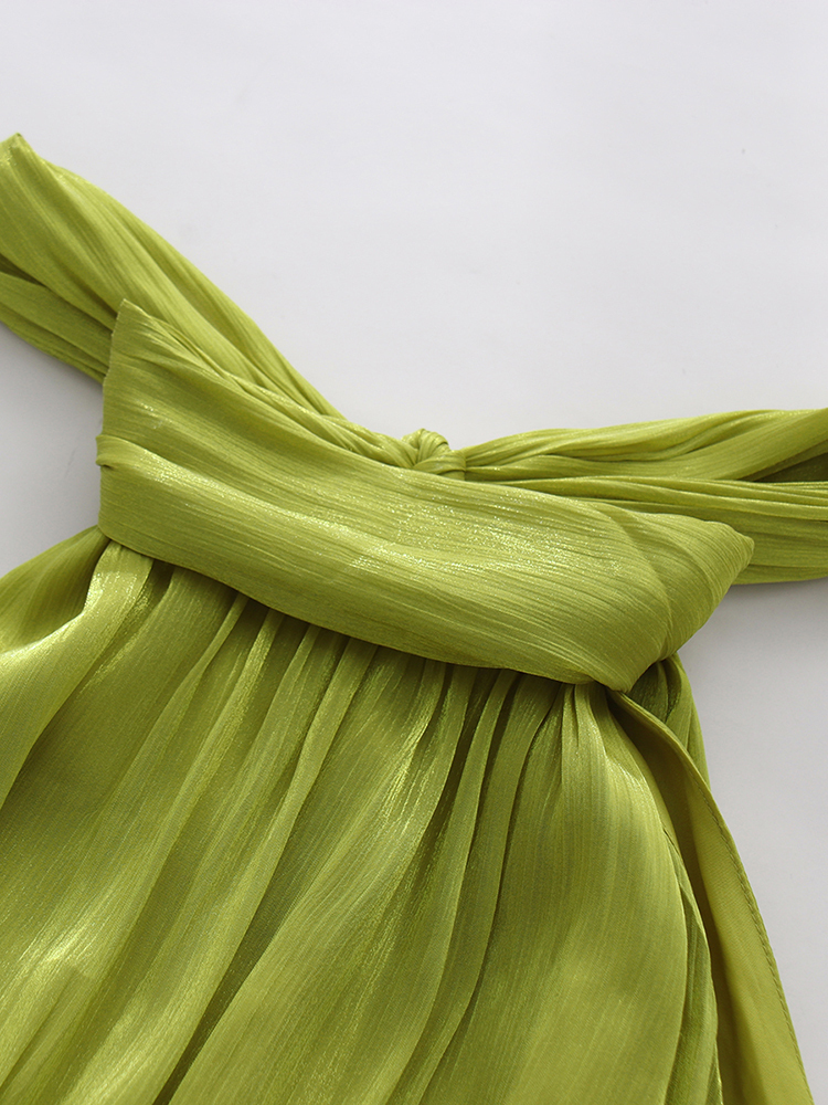 TWOTWINSTYLE Stand Collar Sleeveles High Waist Designer Dress