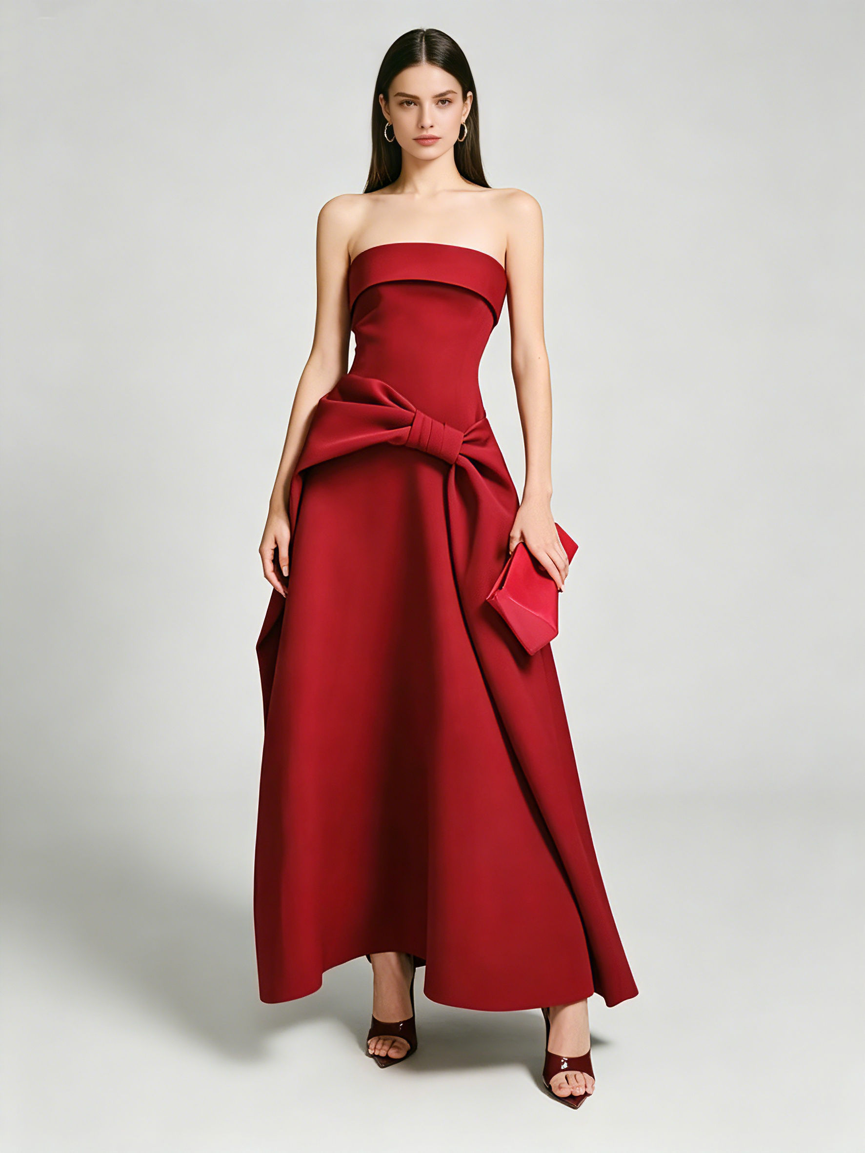 TWOTWINSTYLE Off Shoulder Spliced Bowknot Tunic Elegant Dress