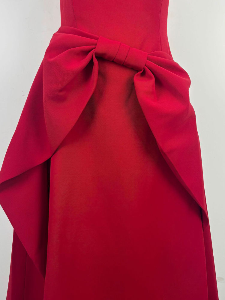 TWOTWINSTYLE Off Shoulder Spliced Bowknot Tunic Elegant Dress