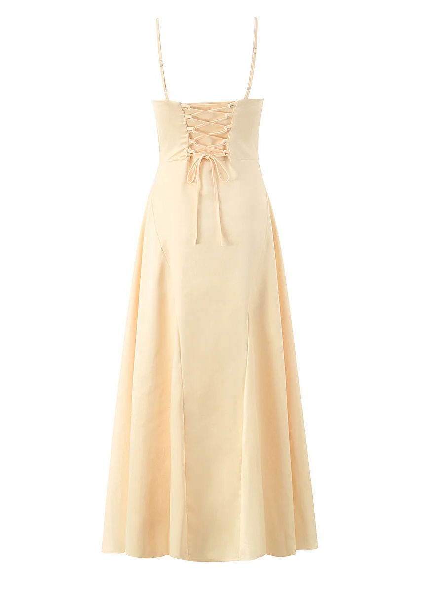 TWOTWINSTYLE Patchwork Drawstring Tunic Elegant Camisole Dress