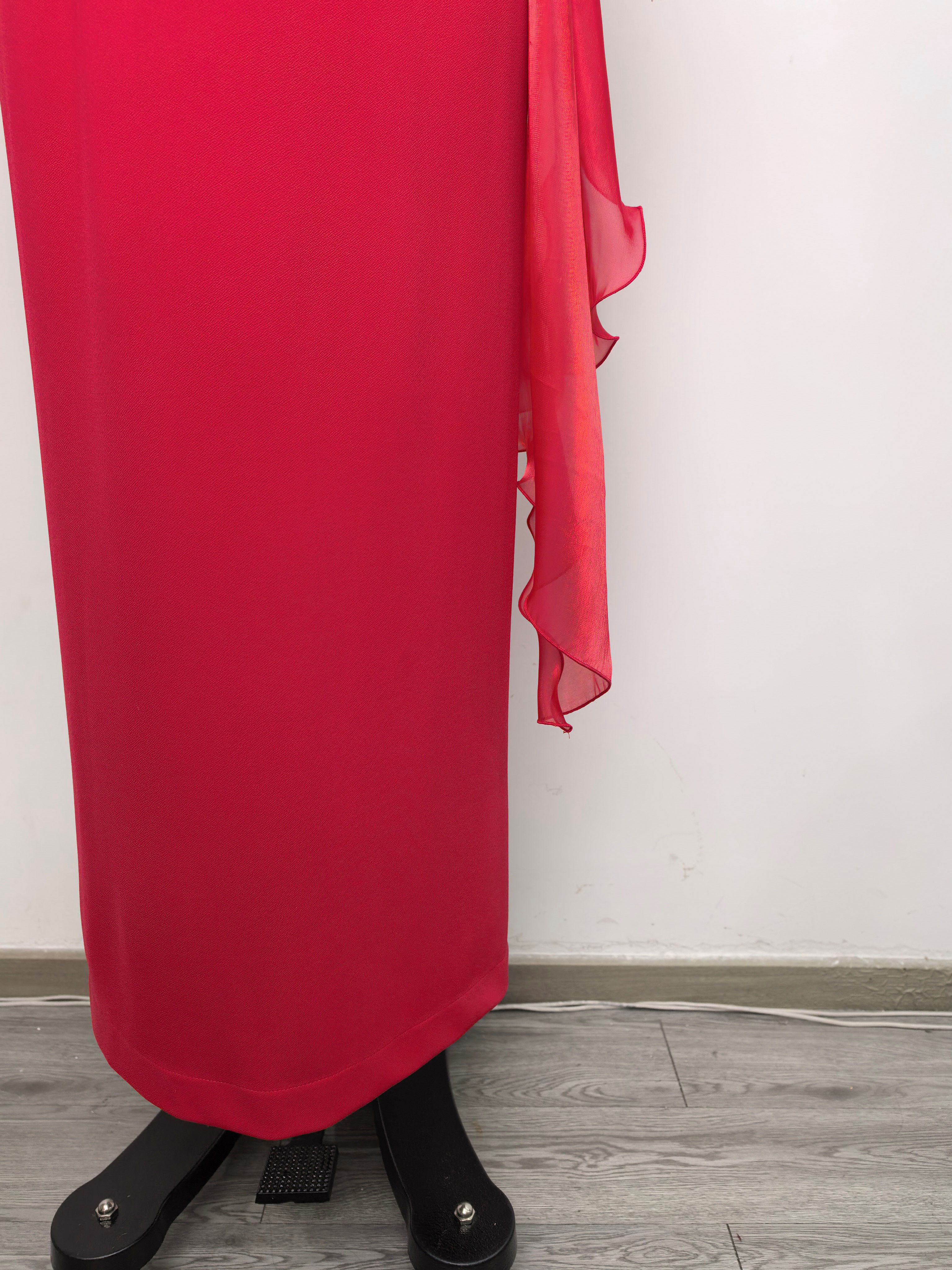TWOTWINSTYLE Round Neck Sleeveles Spliced Ruffles Elegant Dress