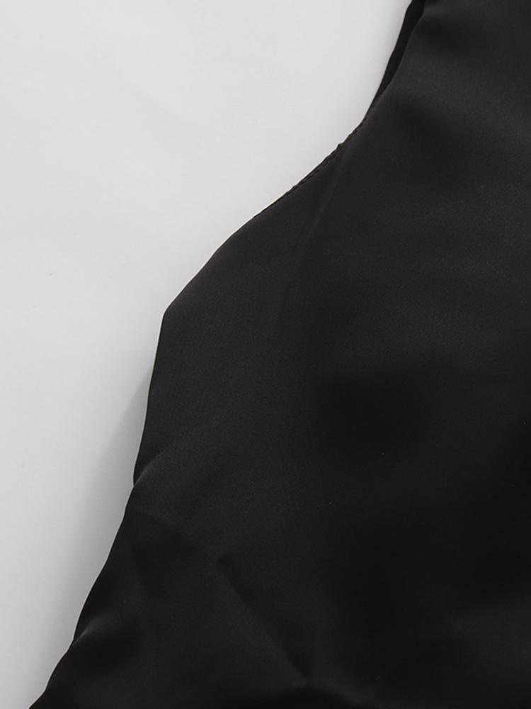 TWOTWINSTYLE Solid Sleeveles Irregular Neck Vintage Dress
