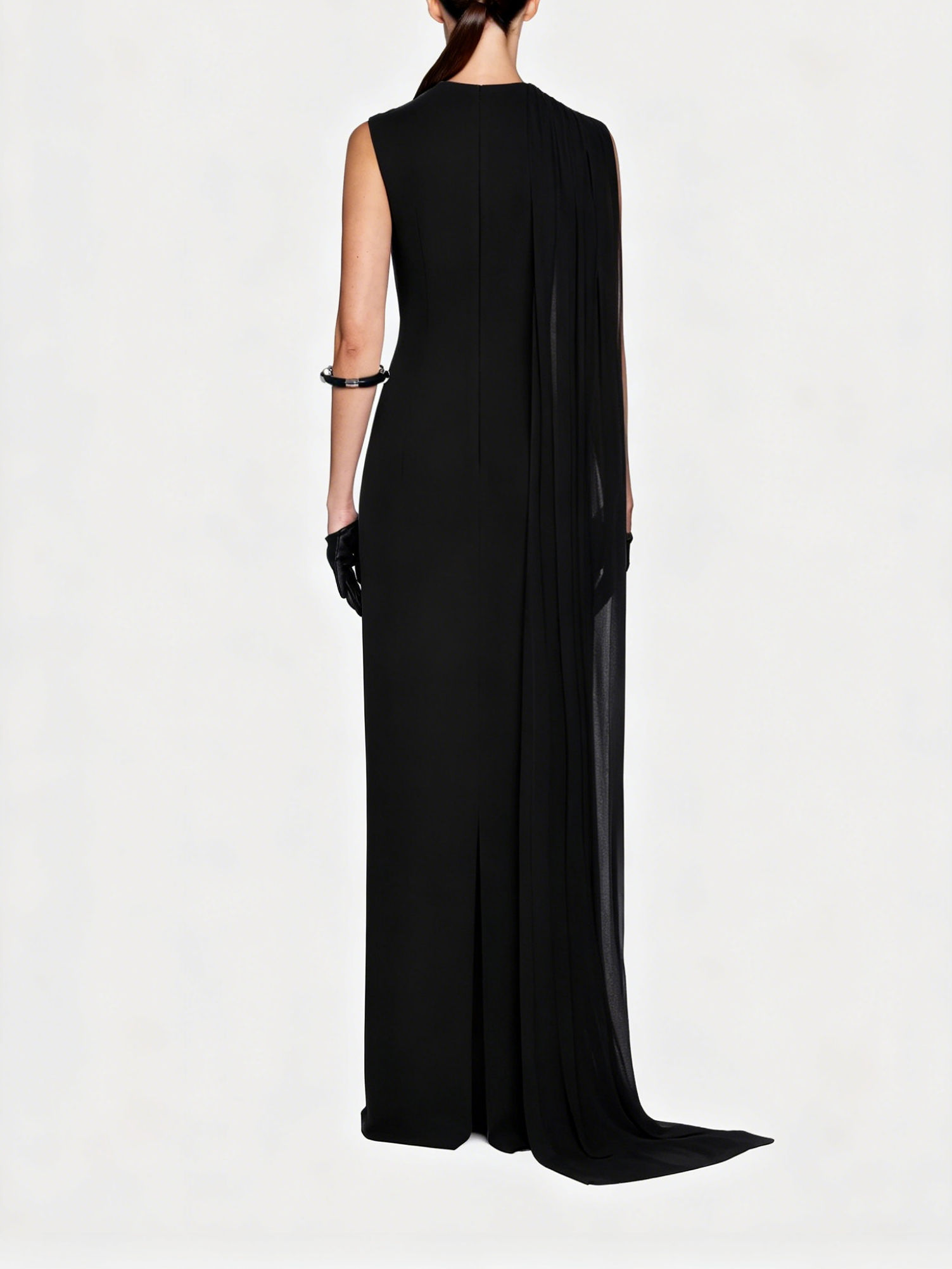TWOTWINSTYLE Sleeveles Spliced Shawl Ruched Vintage Dress