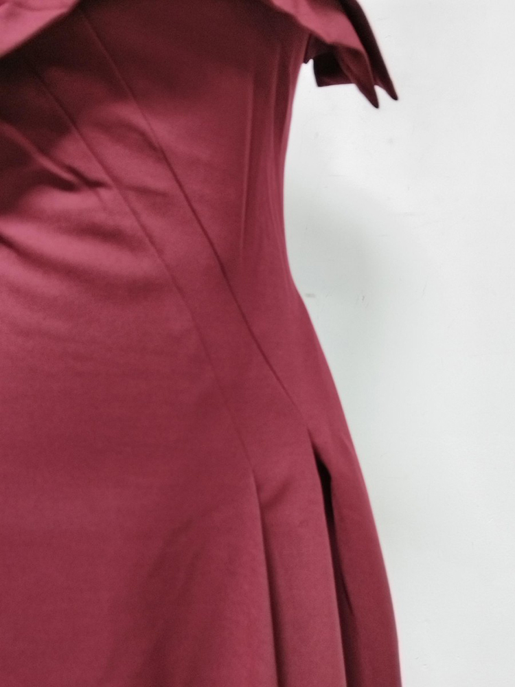 TWOTWINSTYLE Spliced Ruched High Waist Irregular Hem Fashion Dress