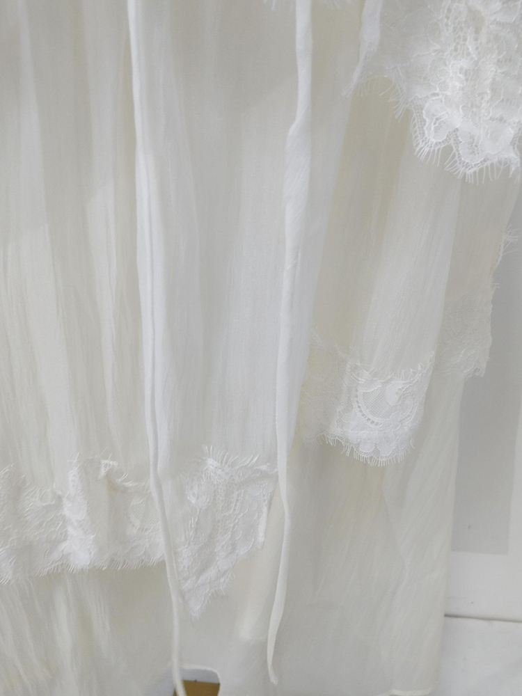 TWOTWINSTYLE Solid Off Shoulder Spliced Lace Designer Dress