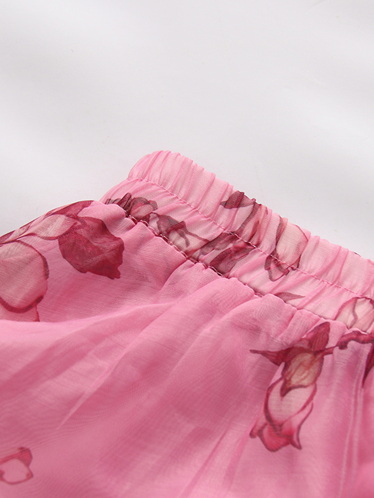 TWOTWINSTYLE Stand Collar Sleeveles Top High Waist Skirt Chic Dress