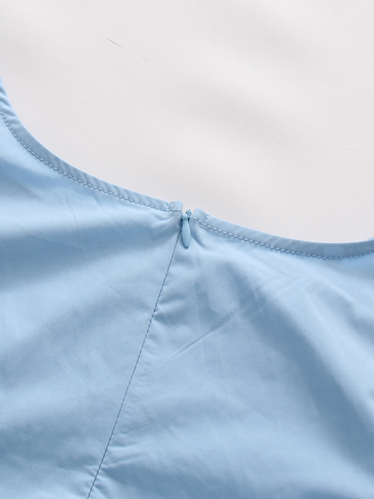TWOTWINSTYLE Sleeveles High Waist Spliced Bowknot Designer Dress