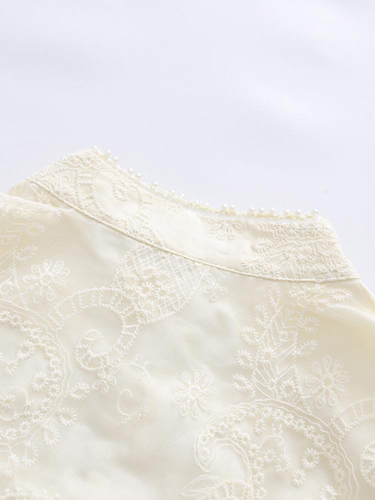 TWOTWINSTYLE Stand Collar Patchwork Lace Tunic Fashion Dress