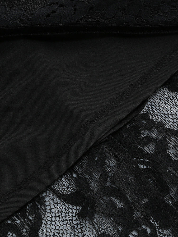 TWOTWINSTYLE Lace Side Split Tunic Sexy Camisole Dress