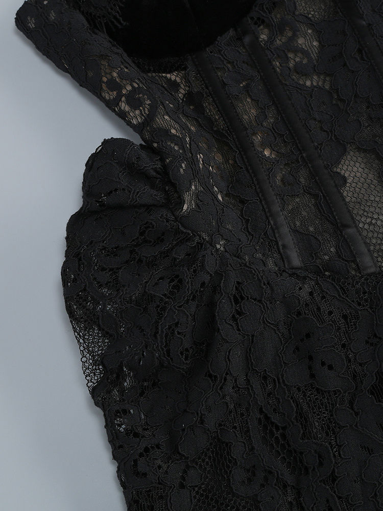 TWOTWINSTYLE Lace Side Split Tunic Sexy Camisole Dress