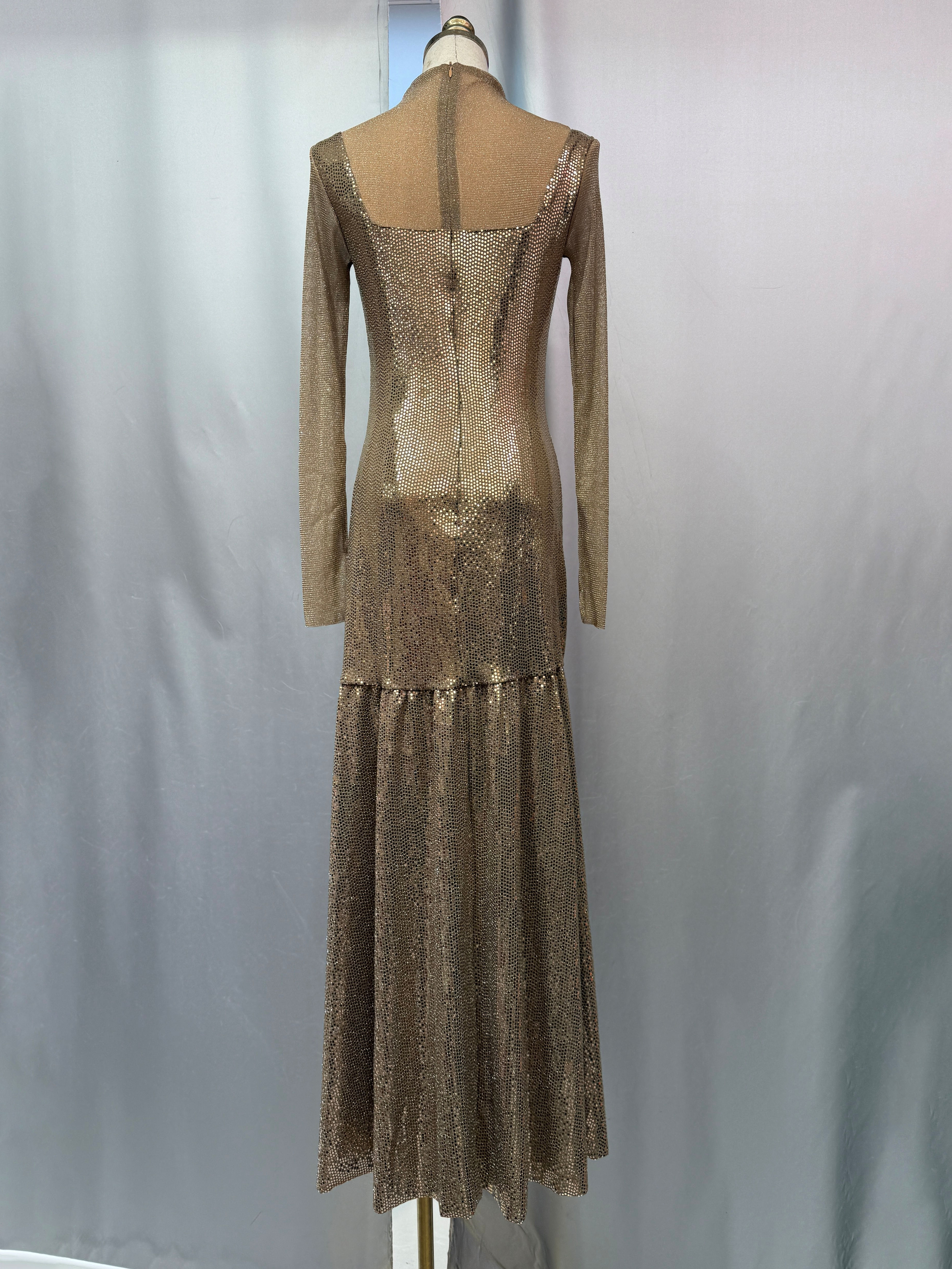 TWOTWINSTYLE Long Sleeve Patchwork Sequins Pleated Fashion Dress