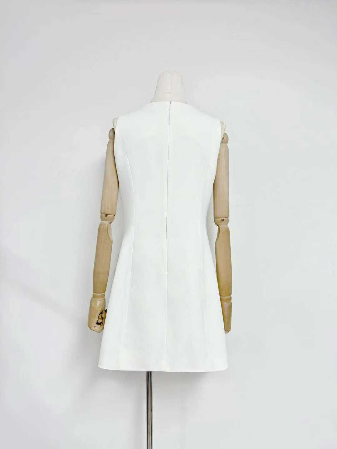 TWOTWINSTYLE Round Neck Tunic Patchwork Appliques Chic Dress