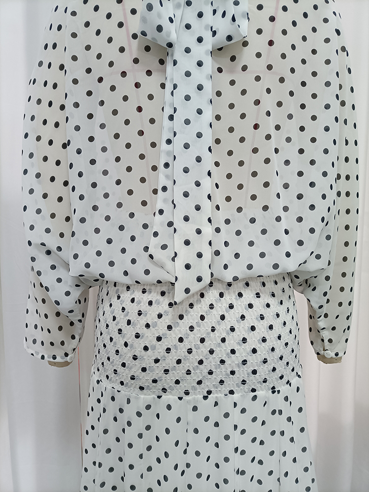 TWOTWINSTYLE Stand Collar Batwing Blouse Midi Skirt Elegant Set