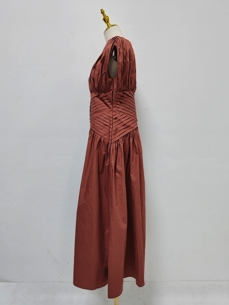 TWOTWINSTYLE Round Neck Sleeveles Tunic Minimalist Dress