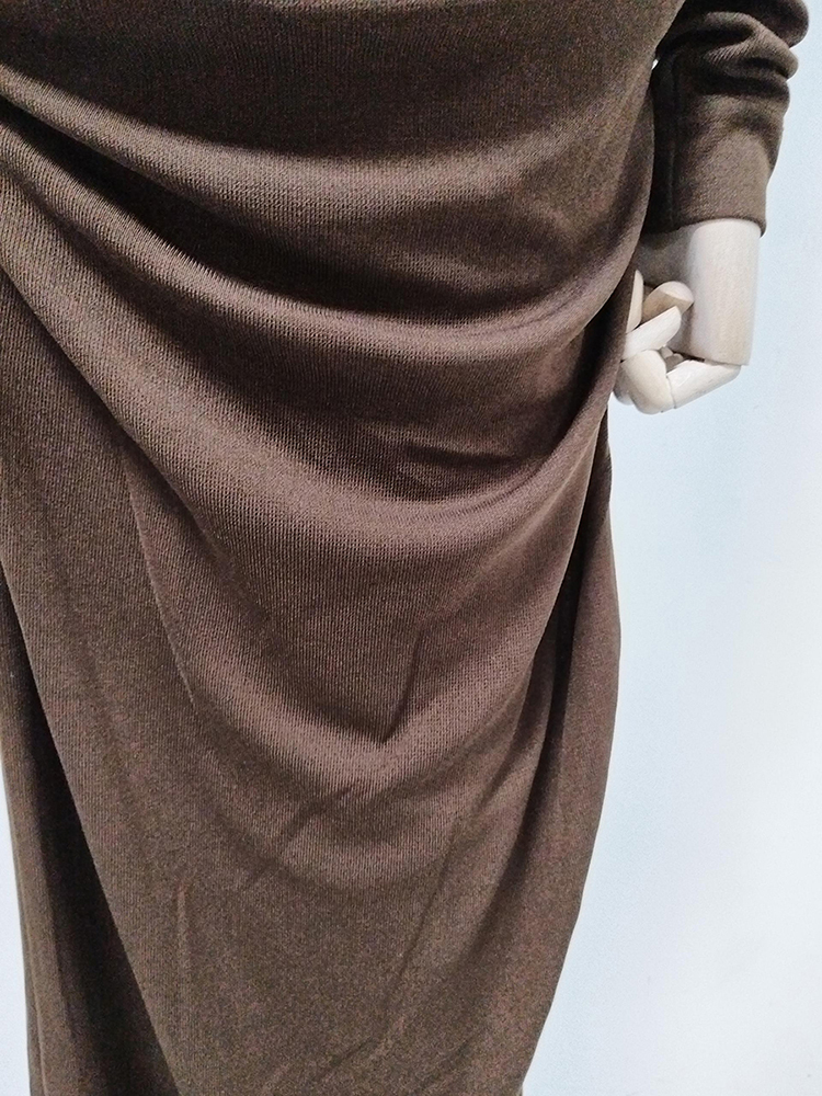 TWOTWINSTYLE Off Shoulder Long Sleeve Tunic Vintage Dress