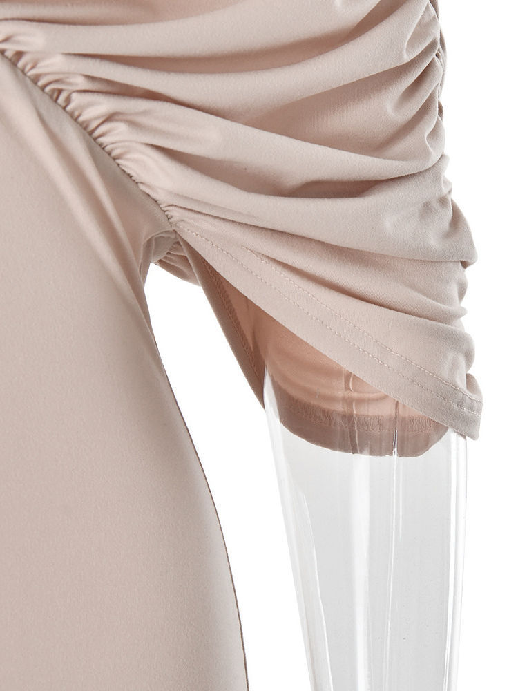 TWOTWINSTYLE Off Shoulder Pleated Tunic Chic Maxi Dress