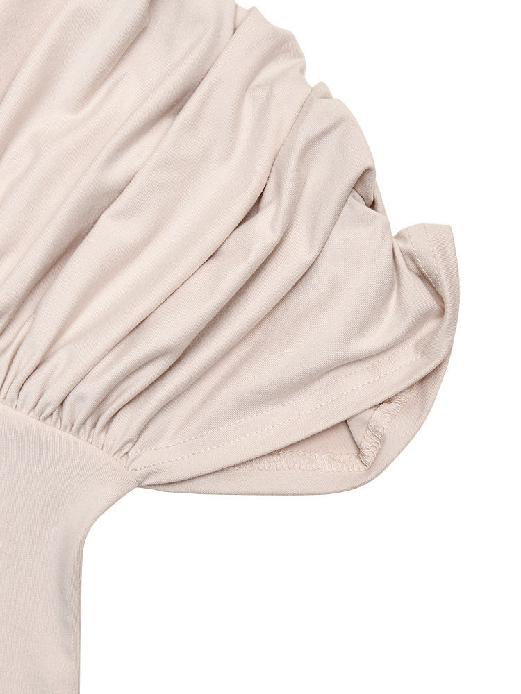 TWOTWINSTYLE Off Shoulder Pleated Tunic Chic Maxi Dress