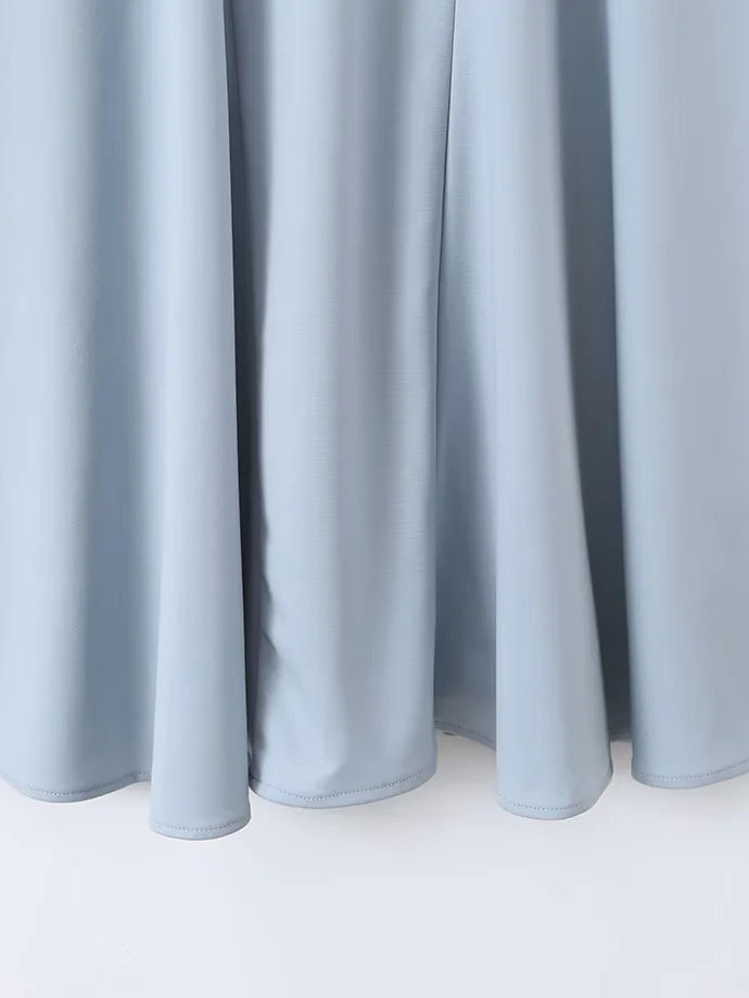TWOTWINSTYLE Solid High Waist Patchwork Drawstring Elegant Dress