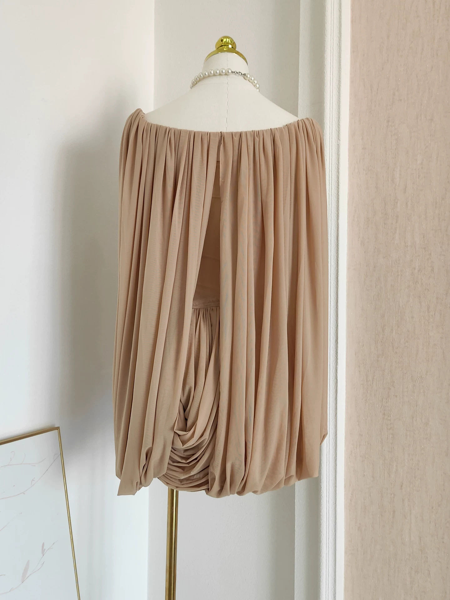 TWOTWINSTYLE Solid Off Shoulder Sleeveles Tunic Chic Dress
