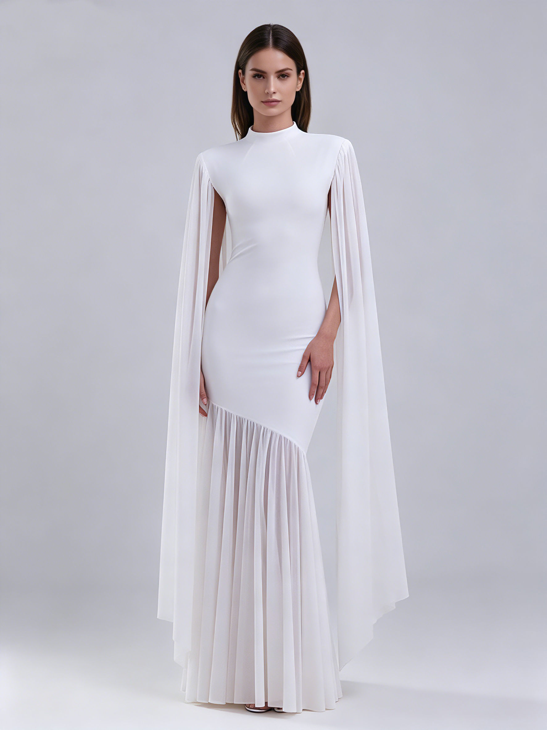 TWOTWINSTYLE Stand Collar Sleeveles Spliced Mesh Design Dress