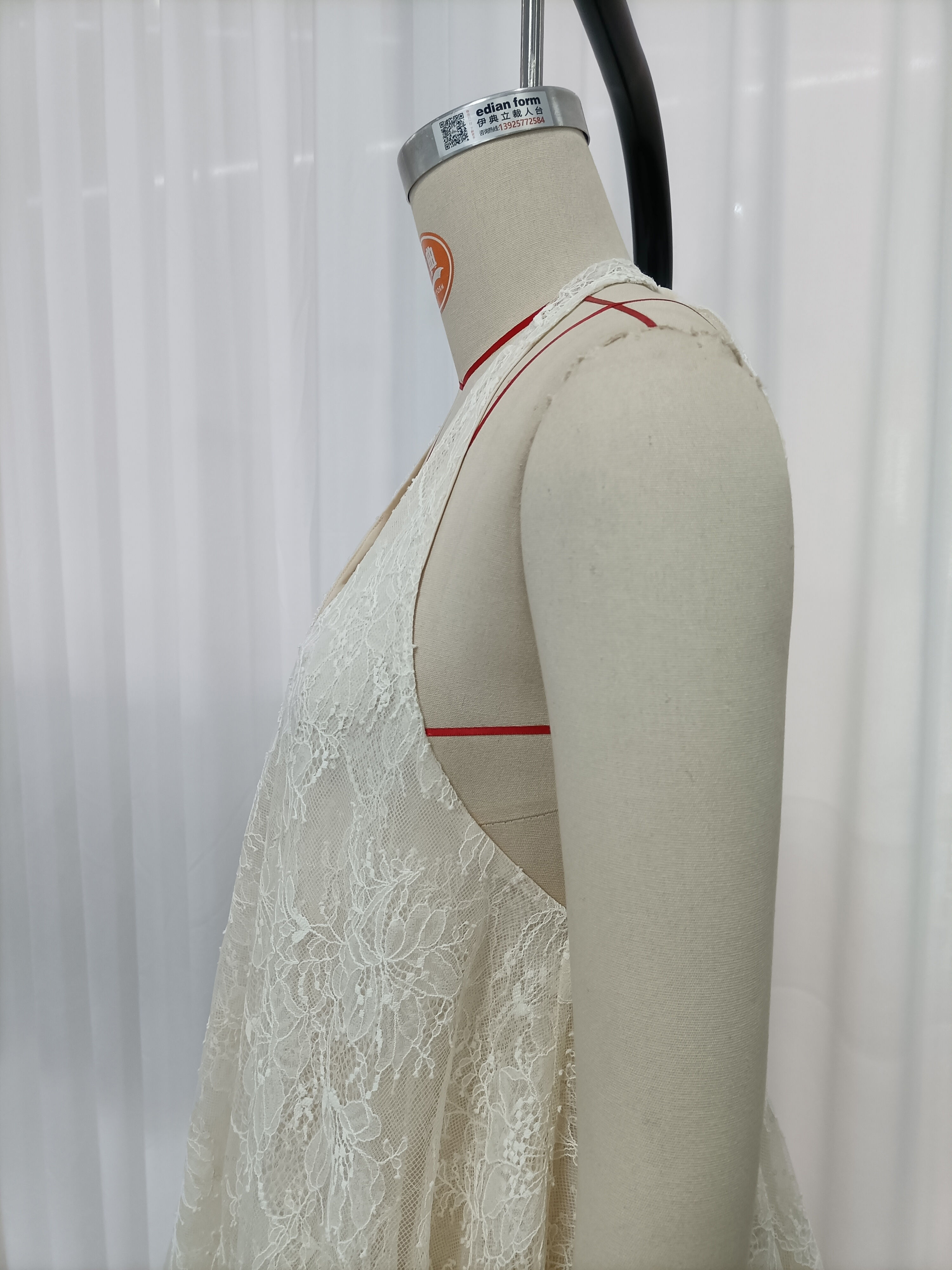 TWOTWINSTYLE Lace Patchwork Sequins Sexy Camisole Dress