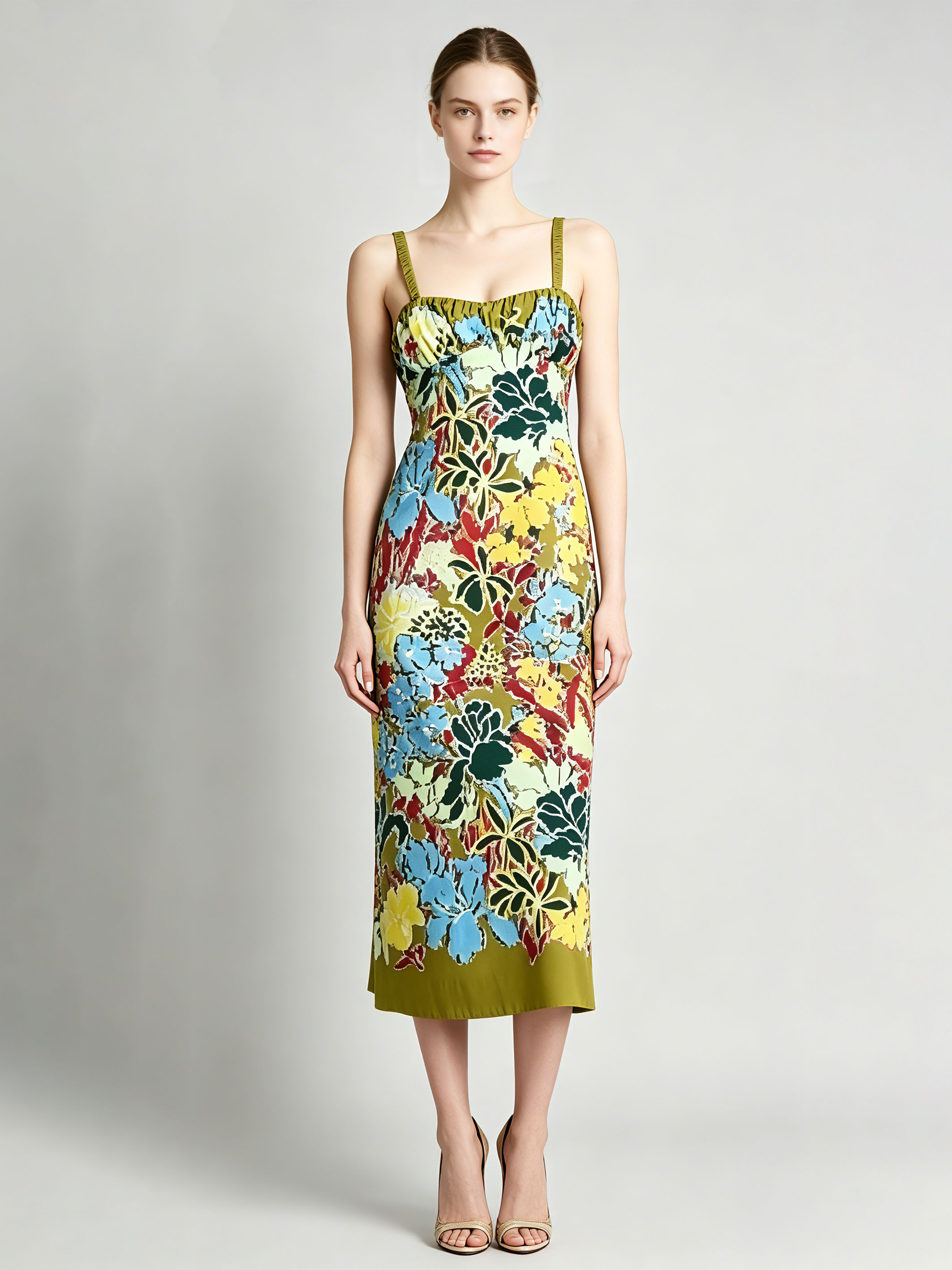 TWOTWINSTYLE Off Shoulder Patchwork Flower Tunic Design Dress