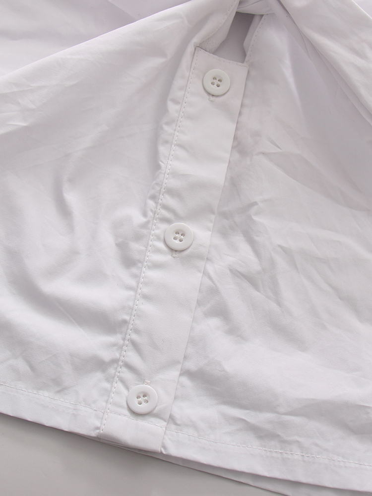 TWOTWINSTYLE Patchwork Bowknot Long Sleeve Temperament Shirt